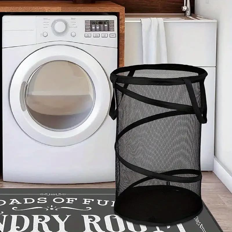 TEMU 1 Extra Large Collapsible Laundry Basket - Portable, Sturdy, And Made With Breathable Mesh - Great For Keeping And Organizing Soiled Clothes, Perfect For Home Use And Travel, Laundry Baskets