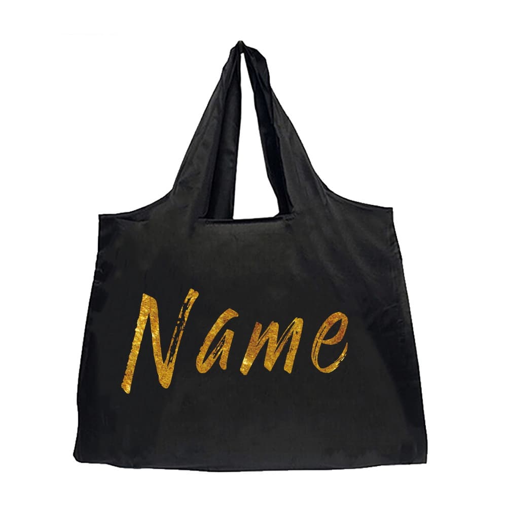 TEMU Customizable Free Personalized Name Folding Reusable Shopping Tote Bag, Shoulder Bag, Travel Washable Tote With Convenient Large Capacity And Stylish Design