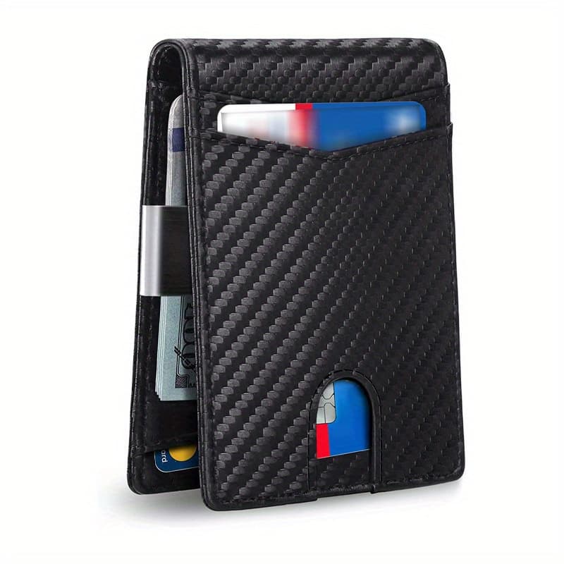 TEMU Card Bag Men's Wallet 12 Card Slots Anti-theft Brush Rfid Men's Usd Holder Card Bag
