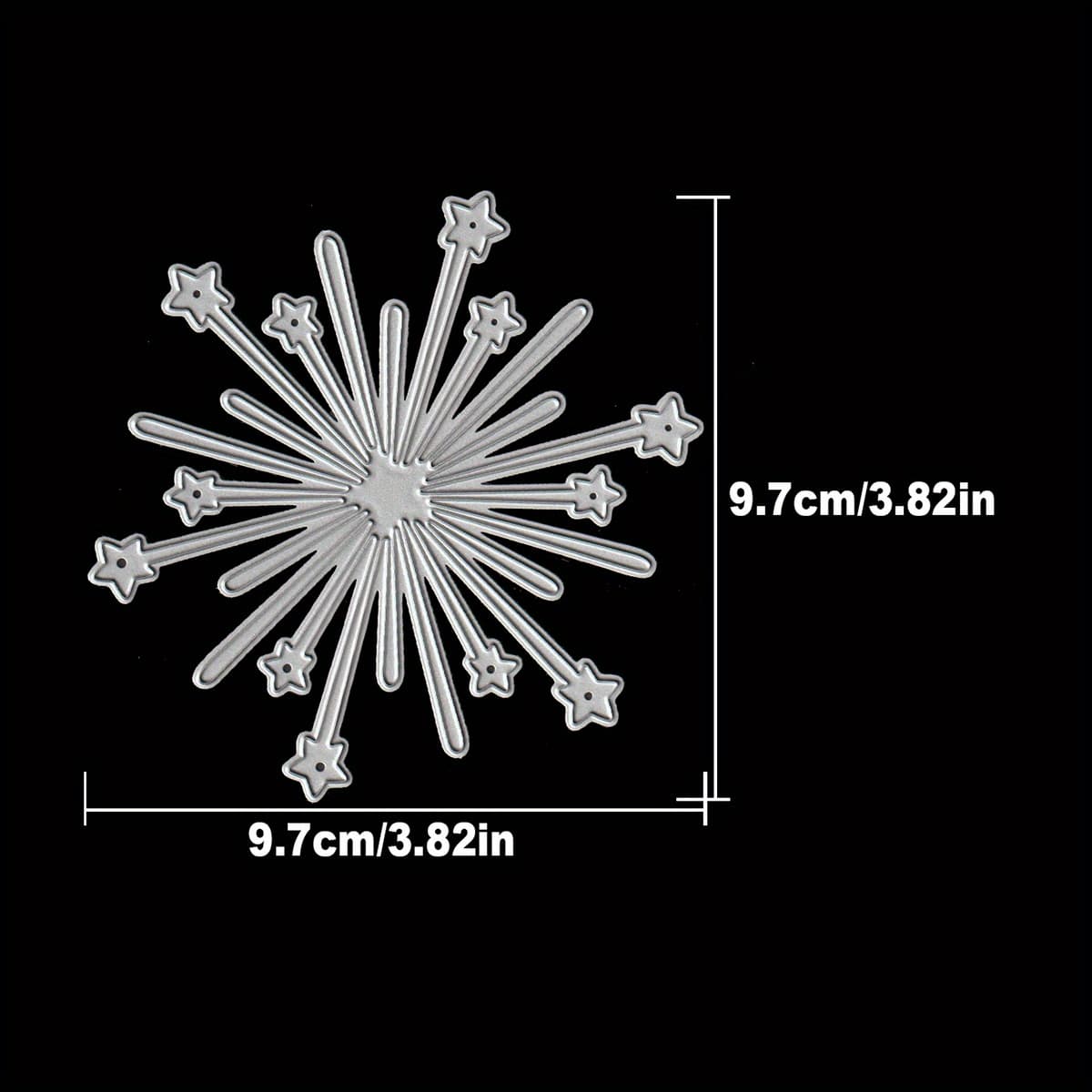 TEMU Original Lovely Stars Firework Metal Cutting Dies Cut Die Birthday Wedding Decoration Paper Craft Mould Diy Scrapbooking & Stamping Stencils Supplies