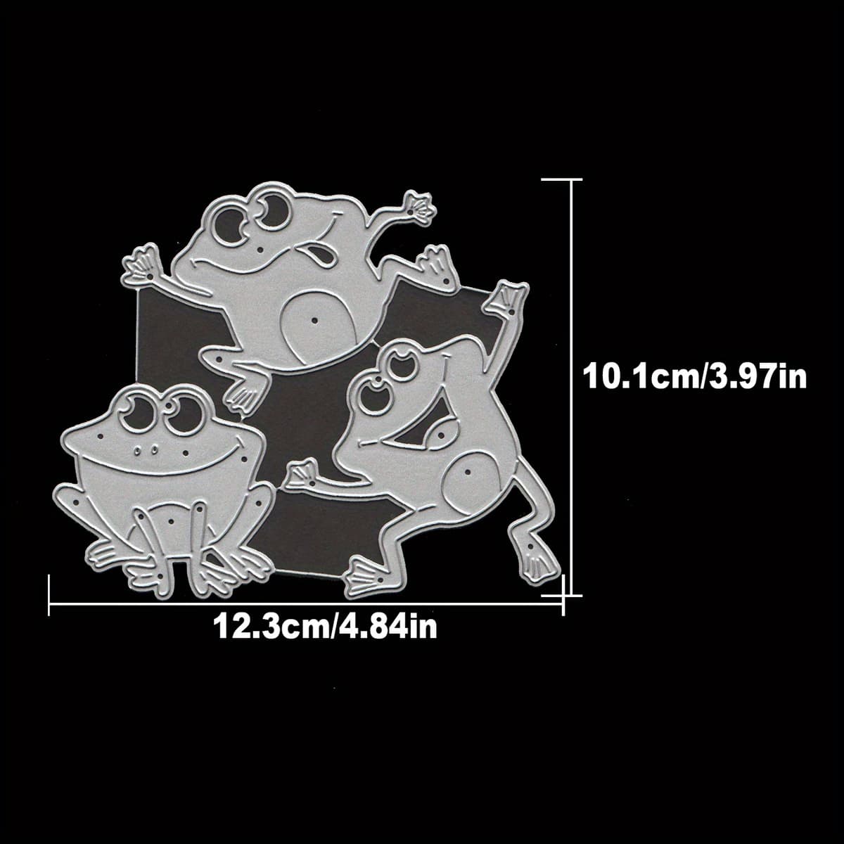 TEMU And Metal Cutting Dies Featuring Frogs Leaping By A Pond, Perfect For Birthday And Wedding Decorations, As Well As Paper Crafting And Stamping Supplies