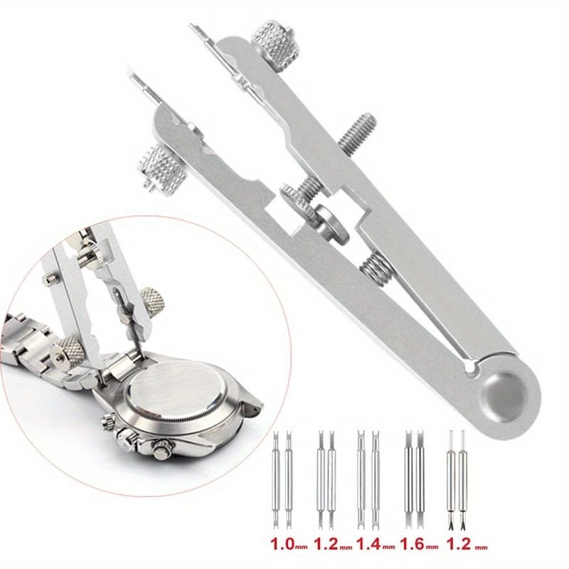 TEMU Set Of Professional Pliers For Stainless Steel Watch Spring Bars, Featuring 8 Tips And 6825 Spring Bar Tweezers For Effortless Removal And Repair Of Wristband Straps