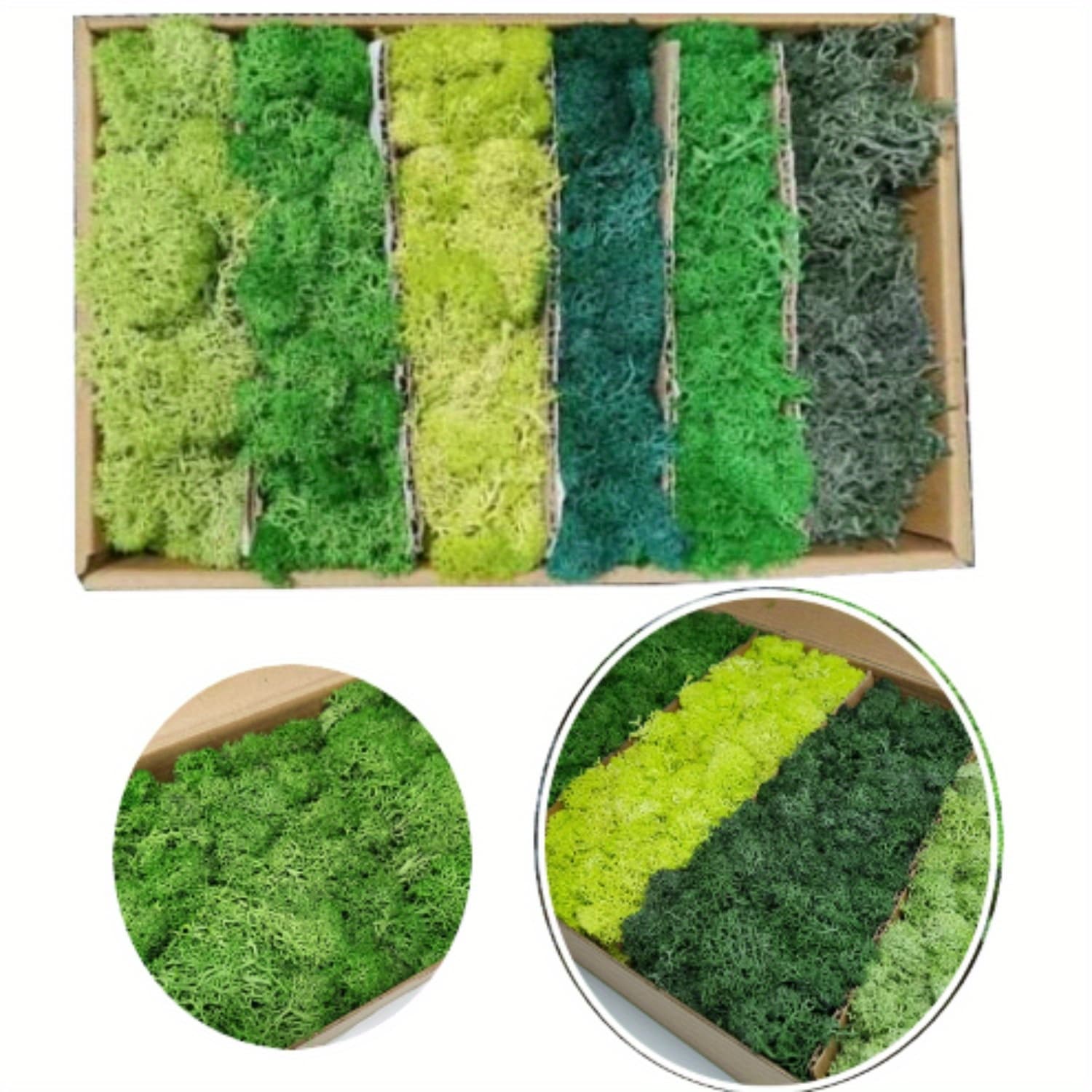 TEMU Artificial Moss Ideal For Flower Beds, Preserved In For Reindeer-themed Crafts And Christmas Decorations, Suitable For Artistic Embellishments In Home And Office