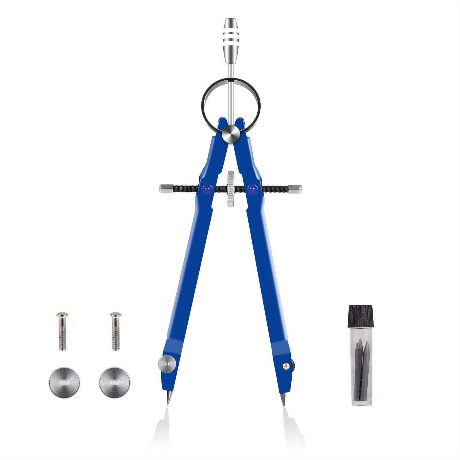 TEMU Professional Compass, Compass Geometry Set With Lock, Math And Precision Compass, Metal And Durable For Solid And Plane