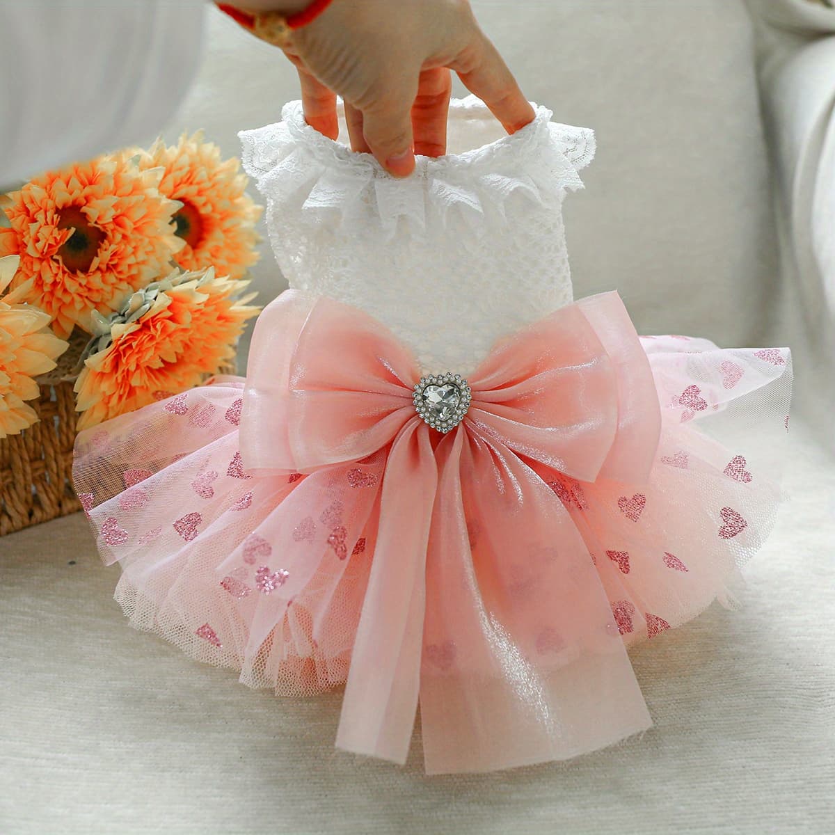 TEMU Skirt Pet Small Dog Dog Clothes Yorkshire Terrier Shih Tzu Pomeranian Teddy Dress