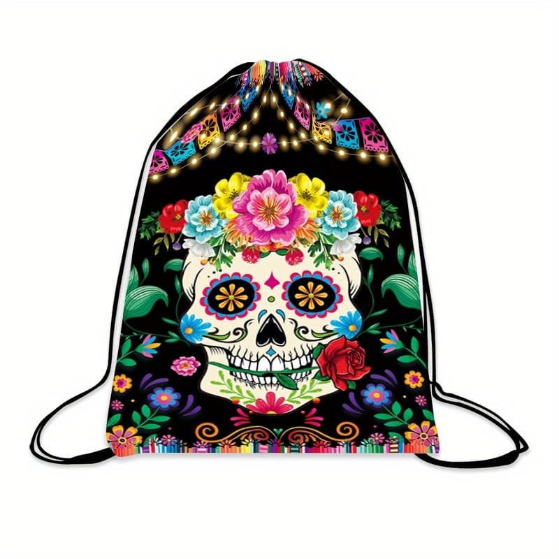 TEMU Shoulder Drawstring Backpack Bag, Portable Storage Bag For , Unique Hand- Drawstring Bag, Halloween Drawstring Pouch