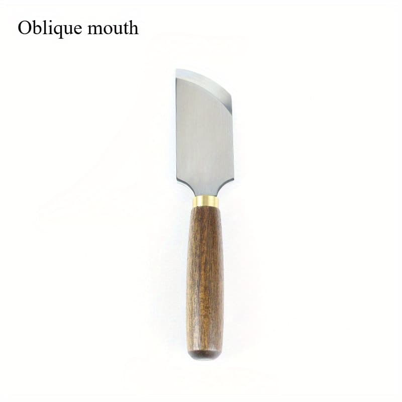 TEMU 1pc Sandalwood Handle Leather Cutting Knife - Blade With Edge & Blade -like Design For Leather Trimming, Diy Crafting, Paper Cutting - Durable Sandalwood Wood For , Hobbyists &