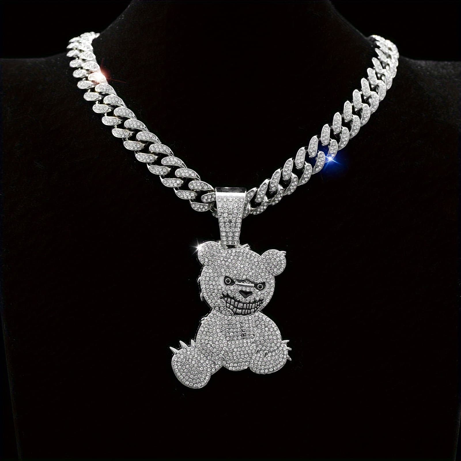 TEMU -hop Bear Pendant In 925 Silver Is Perfect For Wearing At Everyday Parties, Music Festivals, And
