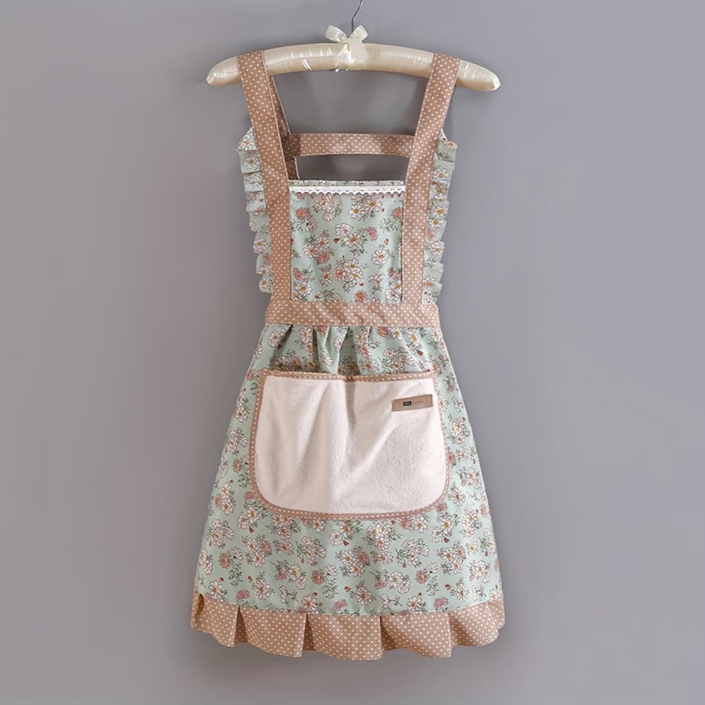 TEMU 1pc High Quality And Canvas Apron-, Adjustable Shoulder Strap, Breathable Fabric, Perfect For Chefs And
