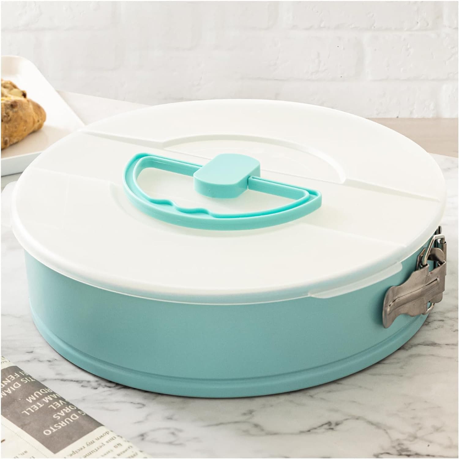 TEMU 9 Inch Springform Pan, Nonstick Cheesecake Pan With Removable Bottom - Leak-proof, Blue Springform Cake Pan For Baking Cheesecakes, Cakes, And More