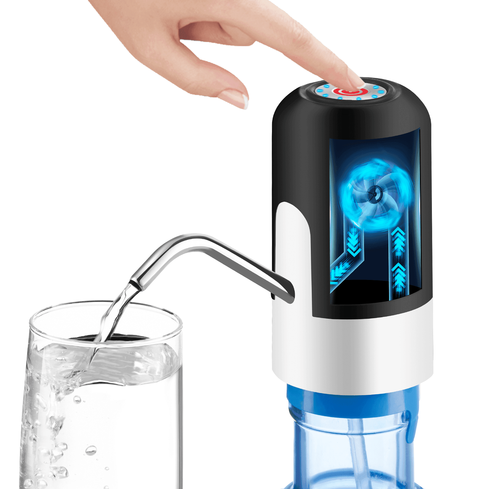 TEMU 2-5 Gallon Rechargeable Water Pump, 2-5 Gallon Bottle Bottom Loading Water Dispenser, Portable Usb Charging Automatic Drinking Mini Kettle Dispenser, Suitable For Camping, Kitchen