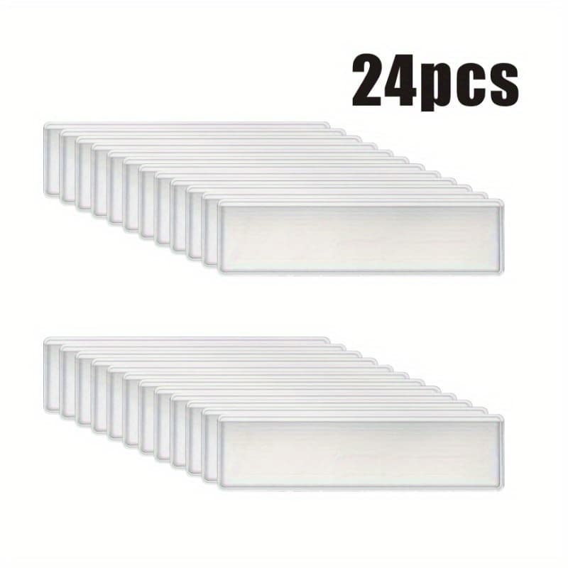 TEMU /60/64pcs Self-adhesive Index Card Sleeves, For Organizing And Protecting Index Cards, 4.3x1.2 Inches, Clear Pvc Material, Pre- For , Ideal For Office, School, And Home Use