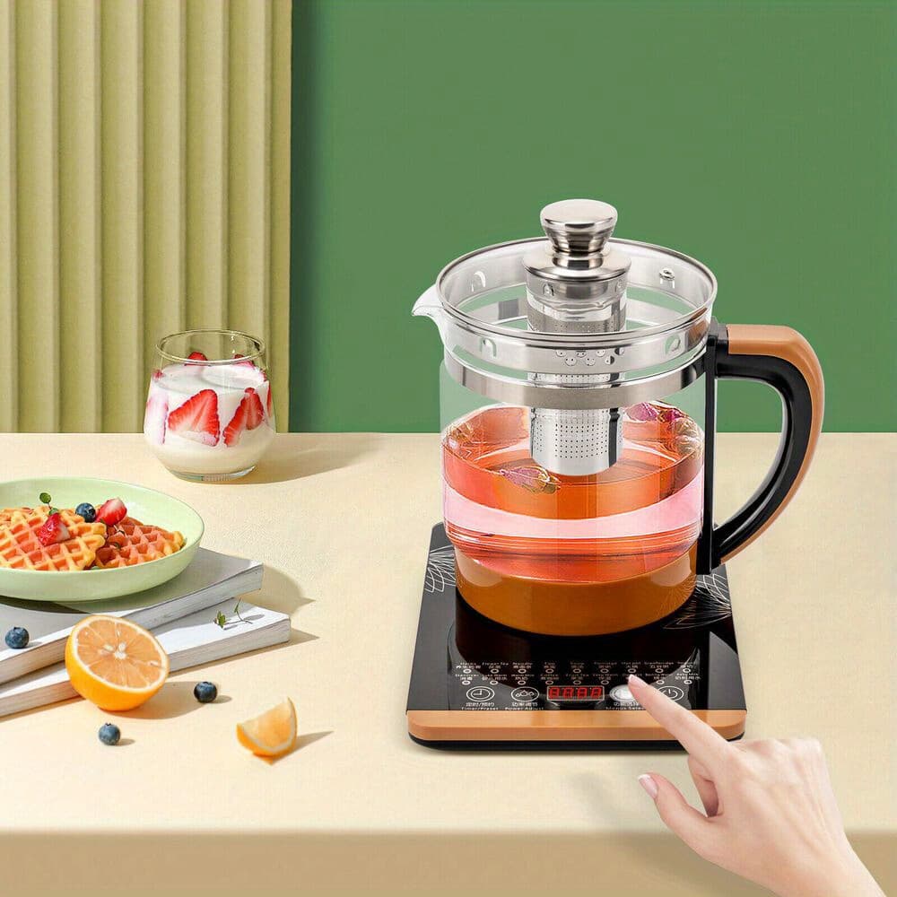 TEMU Gdrasuya10 1.8l Electric Health Pot Electric Glass Kettle For Boiling Water Tea Maker 800w