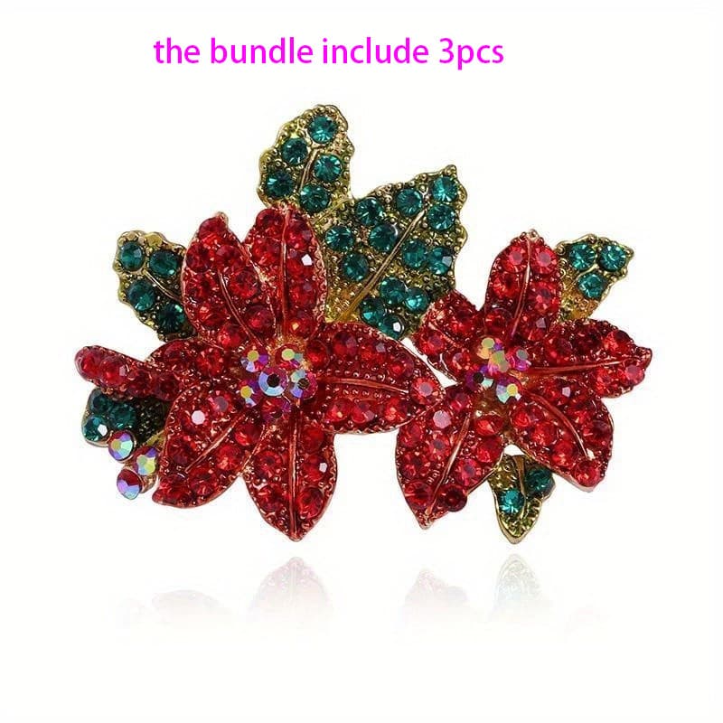TEMU 3pcs Classic Luxury Vintage Flower Shiny Brooch Jewelry Festival High Quality Metal Badges Accessories Gift.suitable For Men And Women.