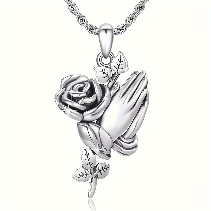 TEMU 1pc Delicate Silvery Necklace Hand Necklace Fashion Necklace Necklace Holiday Gift Party Necklace Fashion Jewelry