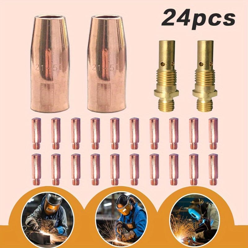 TEMU A Set Of 24 Welding Gun Kits. 030 "tip Nozzle Diffuser, Suitable For Magnum 100l And Mini/ # 1 (. 030" Accessory Kit)