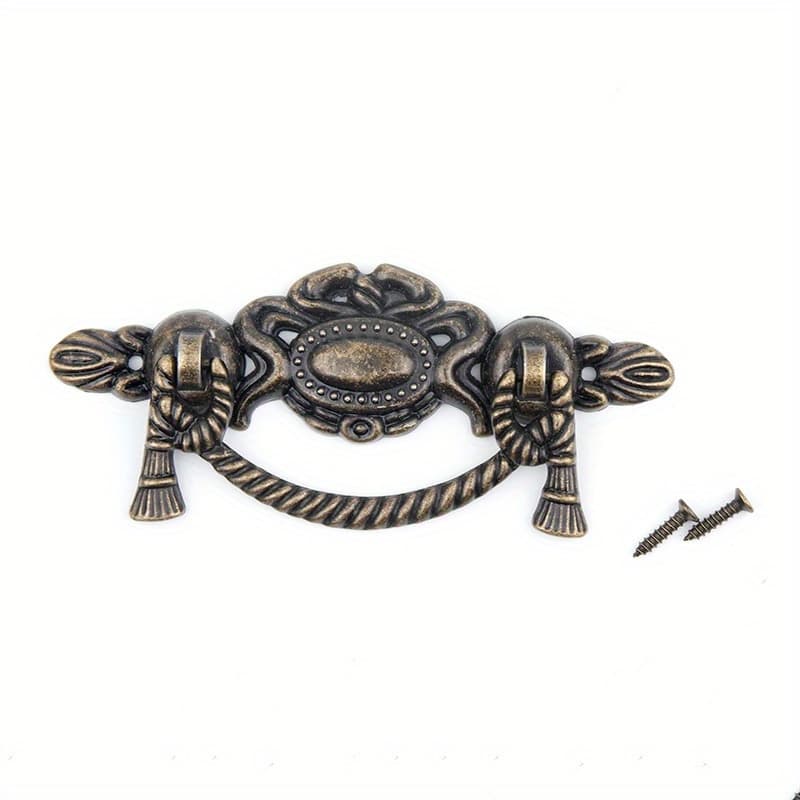 TEMU 5pcs New Chinese Style Home Antique Handle, Retro Handle, Drawer, Cabinet Handle, Antique Bronze