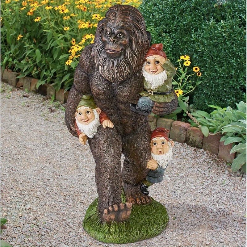 TEMU Garden Gnome Snowman Indoor/outdoor Garden Statue, 8 Inches Tall, Hand-cast Resin, Fully Painted Finish Christmas Snowman Gnome And
