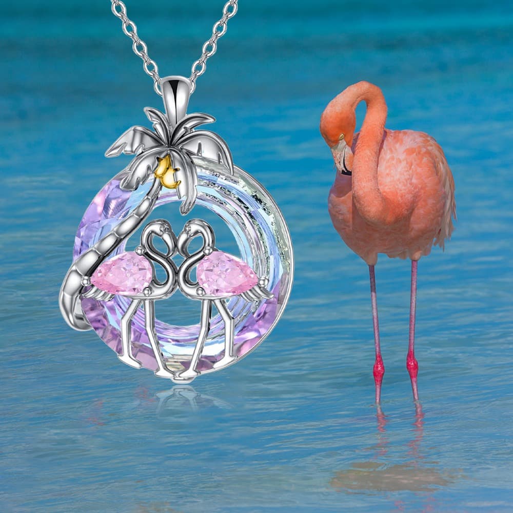 TEMU Fashionable And 2 Flamingo Versatile Necklace For Birthday Christmas Gifts