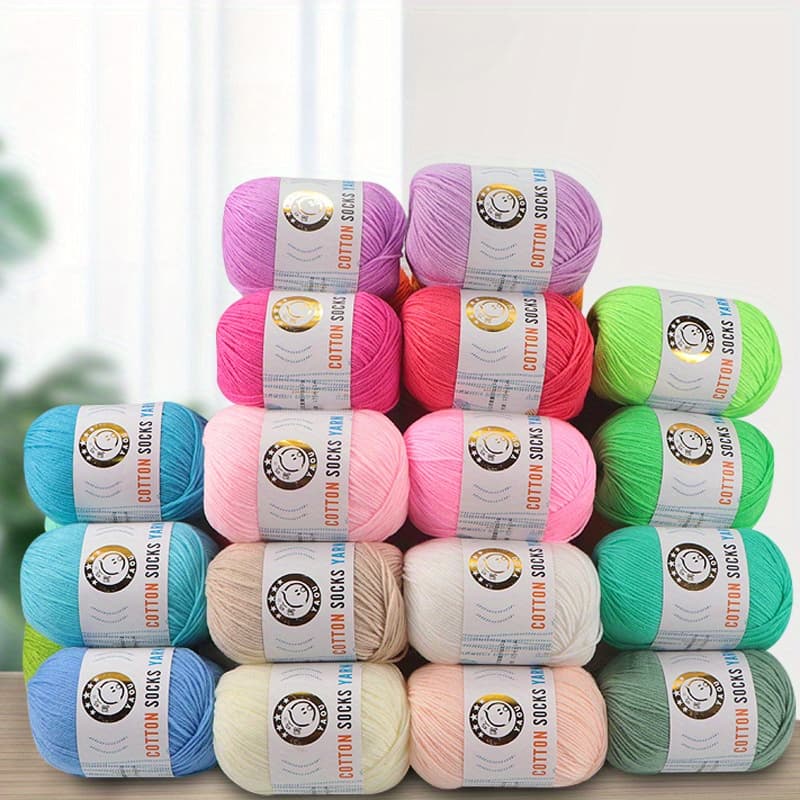 TEMU 1pc Pastel Yarn 4ply For Crochet Knitting, Ideal For Blankets Clothes Tote Bags Slippers, Random Colors