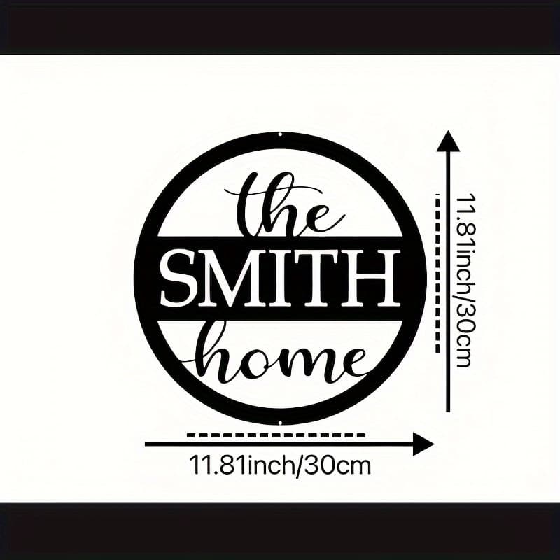 TEMU Custom Metal Sign With Personalized Name - Durable Iron, Perfect For Indoor & Outdoor Decor, Ideal For Living Room, Porch, Patio - Unique Gift For Christmas & Halloween, Decorative