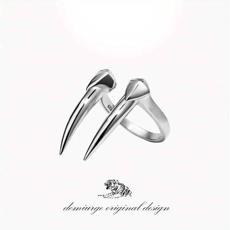 TEMU Devil Guardian Ring Couple Pair Ring Teeth Ring Birthday Gift For Women