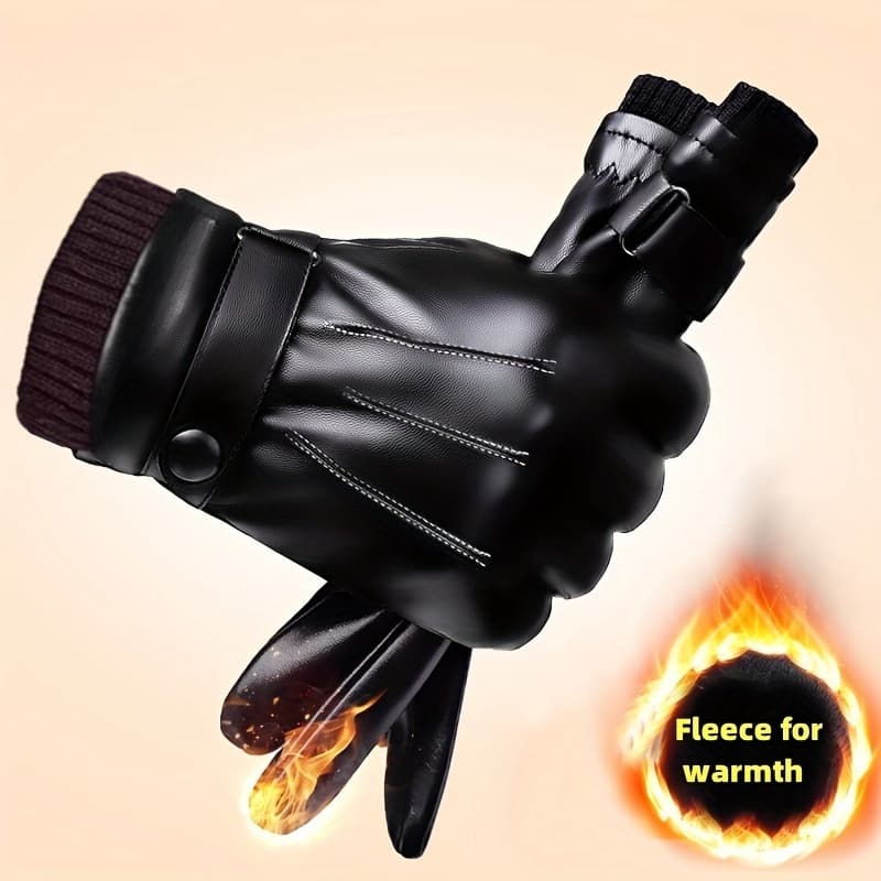 TEMU Men's Fashion Winter Gloves, Touch Screen Gloves, Suitable For Running, Driving, Hiking And Other Outdoor Activities In Cold Weather, Keeping Hands Warm