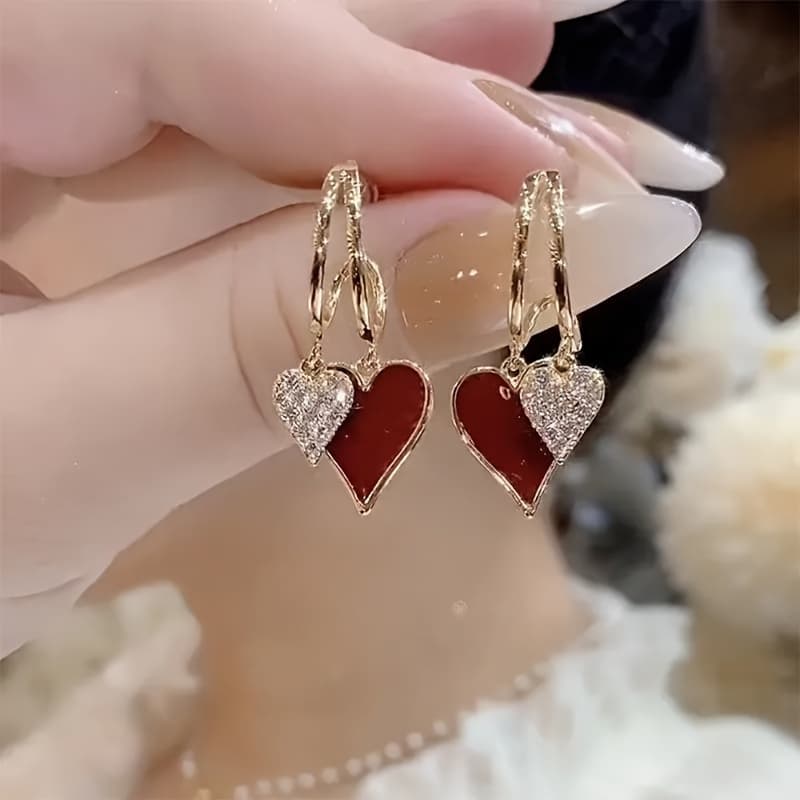 TEMU -shaped Drop Earrings, Shiny Design, Easy And Unique, Perfect For Daily Occasions And , Such As Christmas, New Year's Eve, Valentine's Day, And Party Decorations