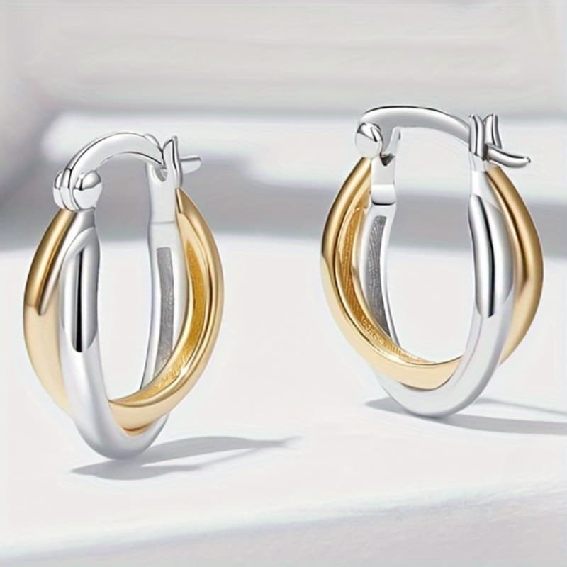 TEMU Earrings With A Easy And Unique Design Made Of 925 Silver, Perfect For To In Autumn And Winter, And Ideal As Christmas Gifts For