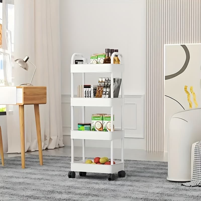 TEMU Small Cart Storage Rack, Bedroom Storage Rack, Household Kitchen Activity Storage Rack, Storage Rack