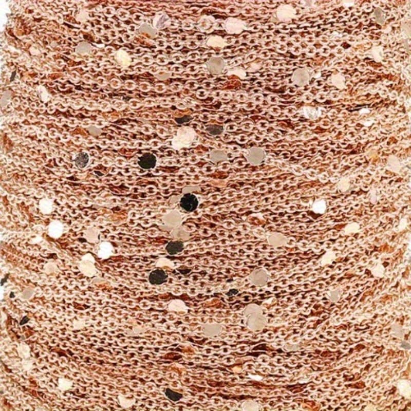 TEMU 2 Meters/pack O-shaped Sequin Round Chain Handmade Bracelet Necklace Diy Accessory