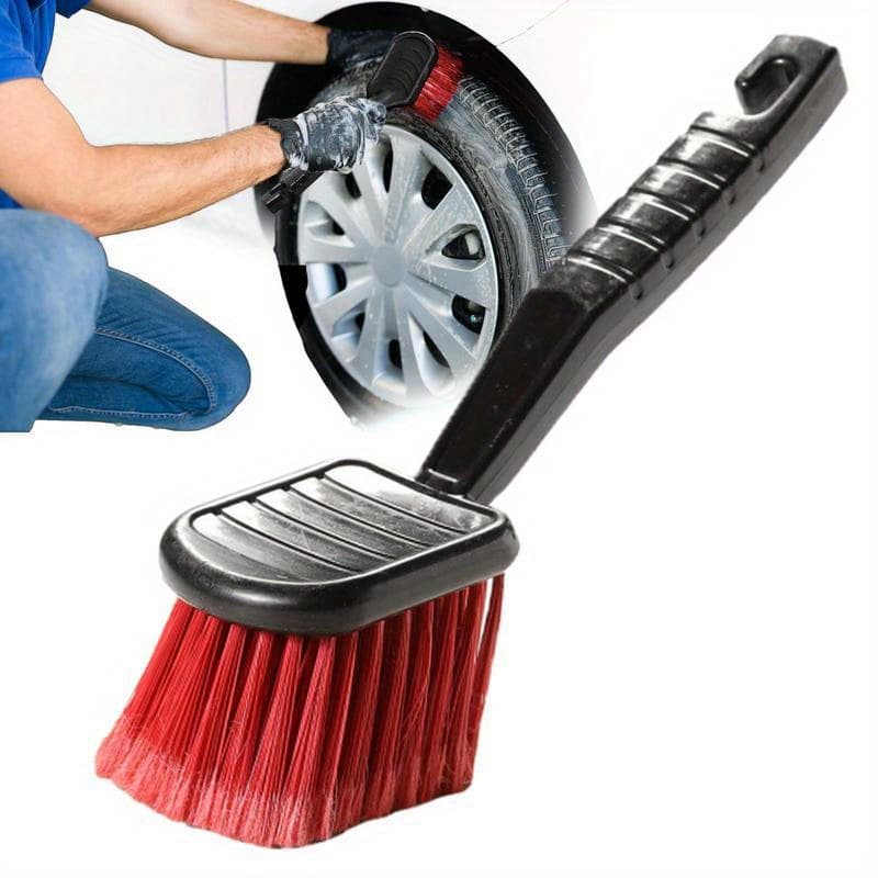 TEMU Ergonomic Soft Wheel Cleaning Brush - , Non-slip Long Handle For Cars, Trucks, Rvs & More