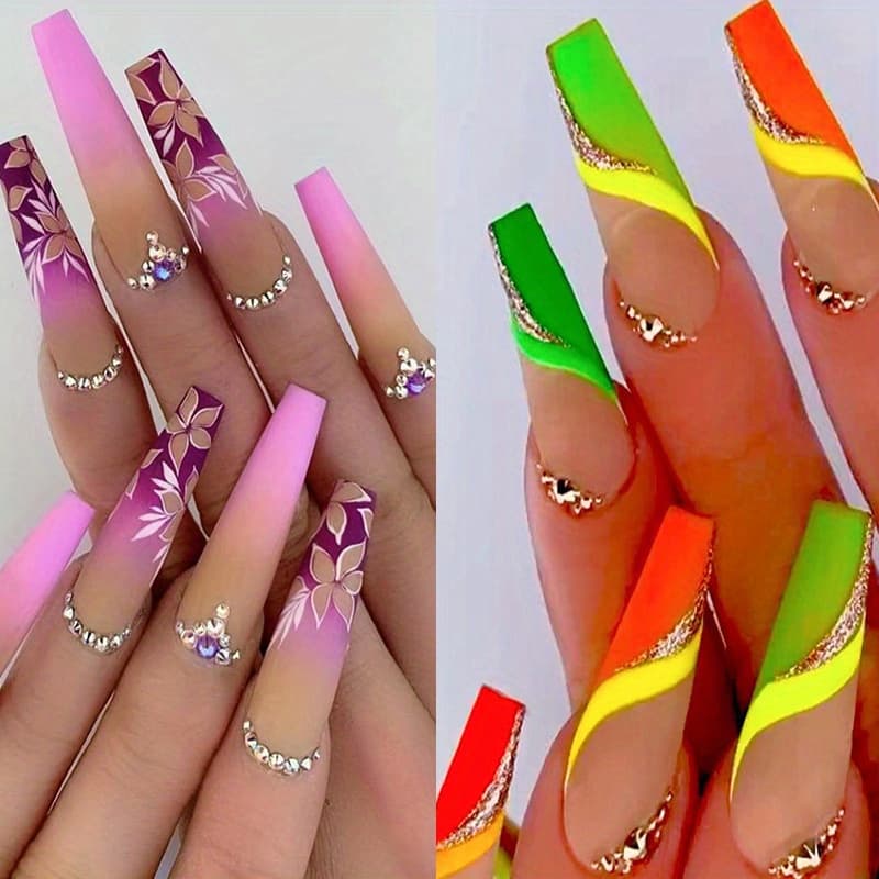 TEMU 48pcs (2 ) - Fake , , To Pattern , Long Fake Patches, Suitable For Women