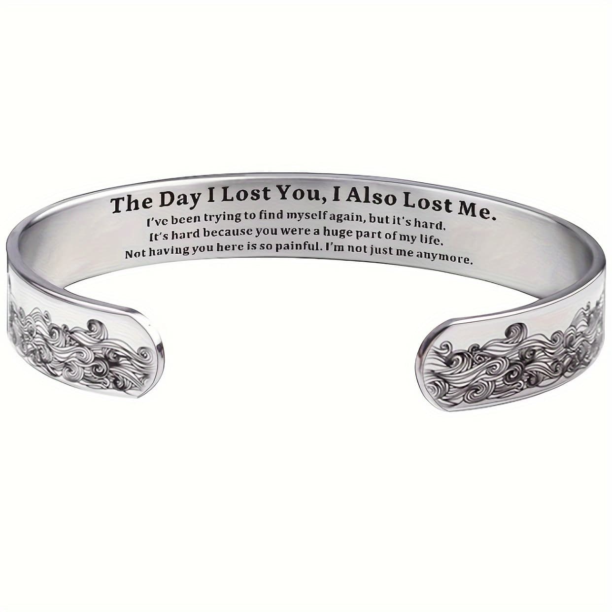 TEMU 1 Stylish And Simple Commemorative Bracelet - Adjustable Opening Design, Thanksgiving , Elegant Accessory For Eternal Emotional
