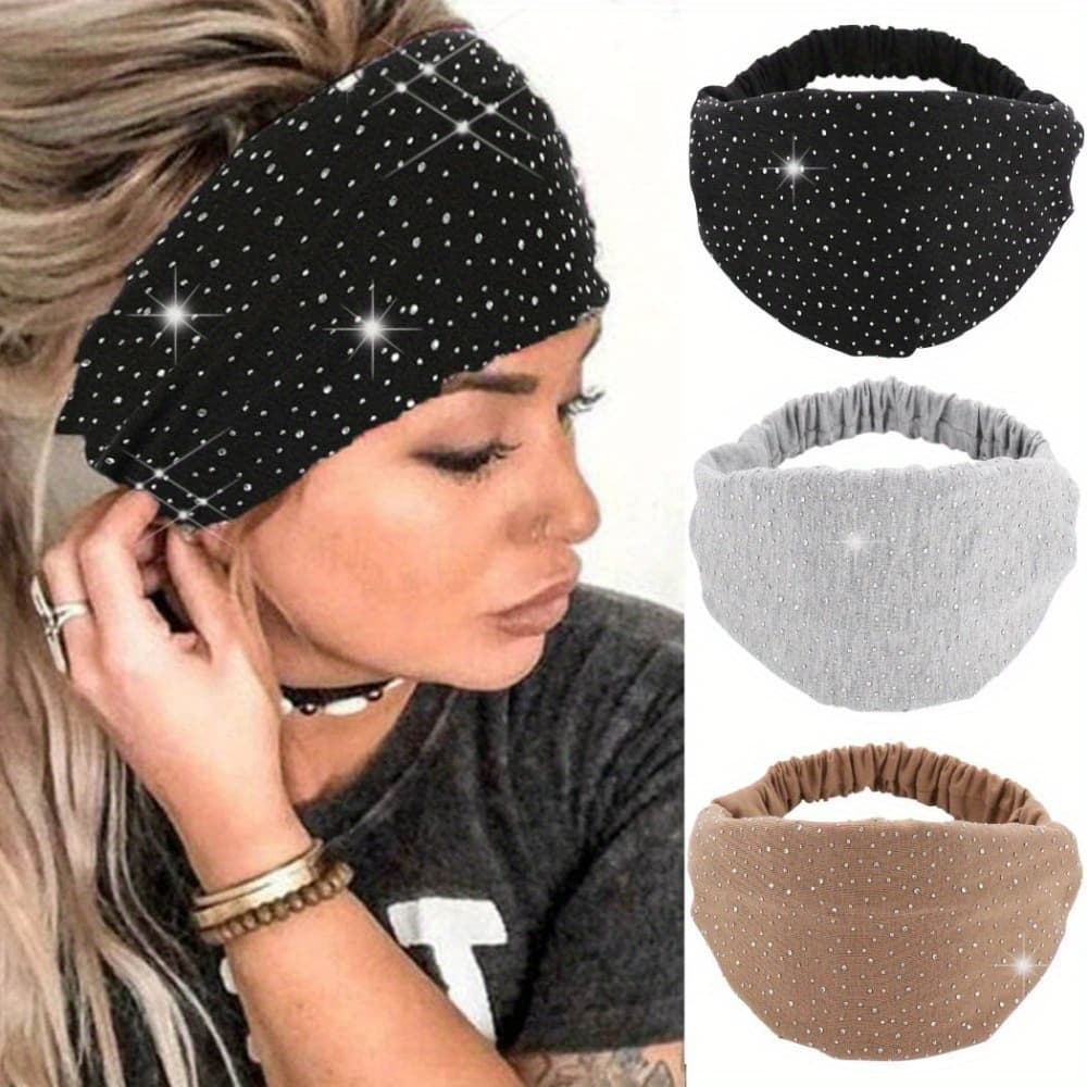 TEMU 3pcs , , Turban , , Hairband, Women's Accessories Decoration