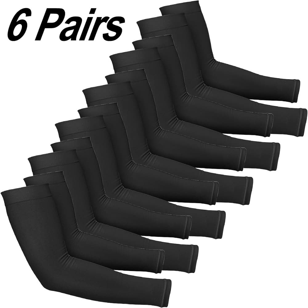 TEMU 6 Pairs Of Premium Breathable Arm Sleeves - , Moisture-wicking, Ideal For - Suitable For Driving, Golfing, Fishing, Cycling, Hiking, And More