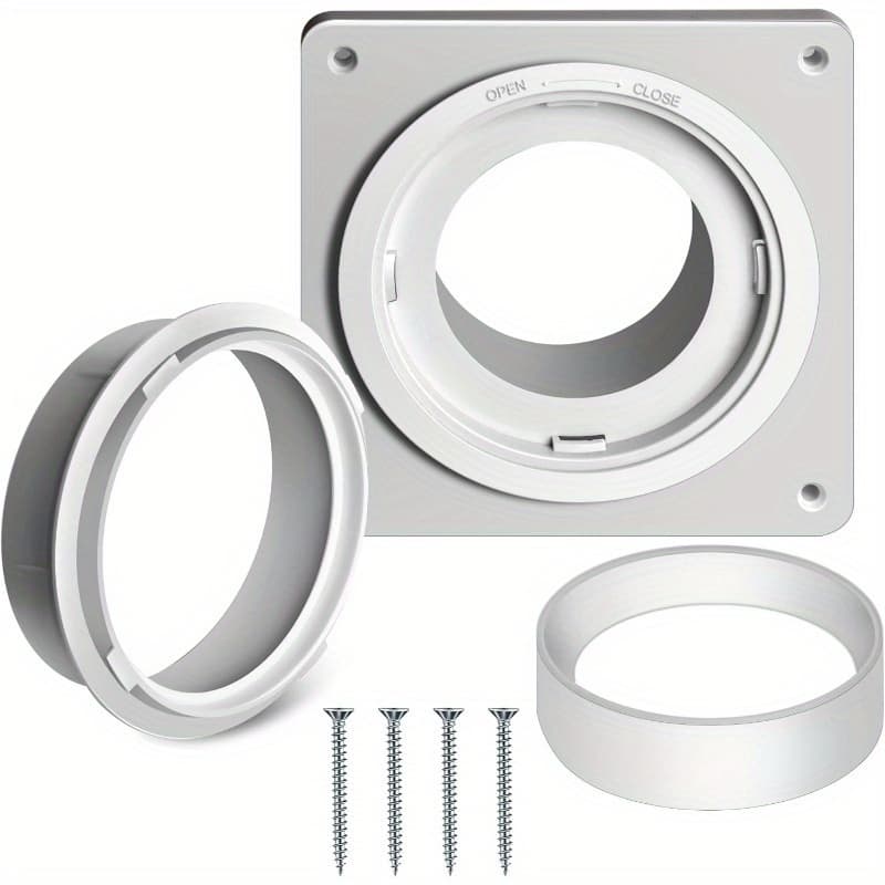 TEMU Twist Lock Dryer Duct Connector Kit Fits 4 Inch Tubes, Dryer Vent Wall Plate Connect And Disconnect, Dryer Vent Connector Kit, For Bathroom