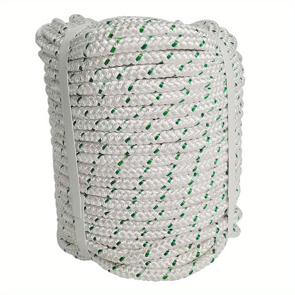 TEMU Wflnhb 3/8-inch Double Braided Polyester, , Gardening, Boat, White