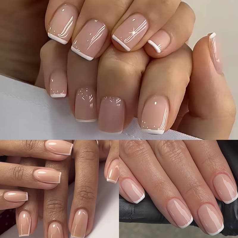 TEMU 72pcs (3pcs) Pressed In Of , Acrylic Short Oval Shape, Fake Nail, Color, Glossy Fake Nail Design, Fully Covered Adhesive, Artificial Nail For Female Nail Art