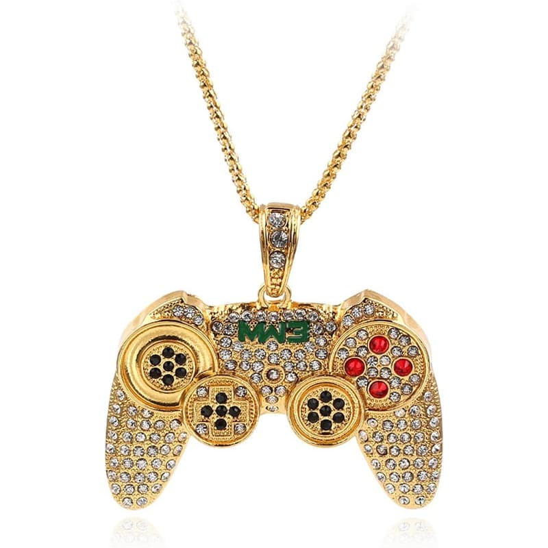 TEMU 1 Pack To My Son/ Grandson Colorful Game Controller Punk Hip Hop Friendship Necklace For , For Teenager