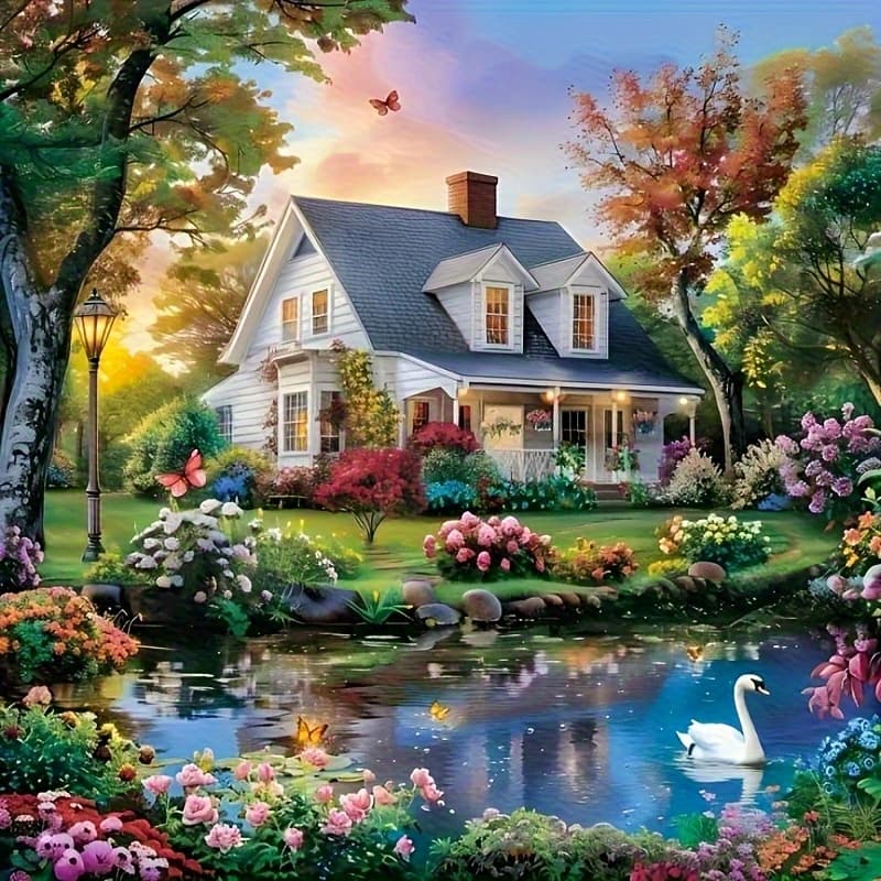 TEMU Diamond Painting Kit Featuring A 5d Drill Design, Perfect For Adult Beginners. This Frameless Artwork Is Ideal For Home Wall Decor And A Great Gift, Measuring 30x30cm Or 11.8x11.8 Inches
