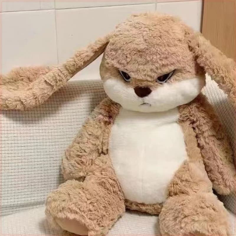 TEMU 1pc 55cm/21.6" Rabbit Plush Toy Suitable For Breed , Soft Stuffed Animal With & Eyes, Adorable Cuddly Companion For Bedside Decor, Gift For Pet Boredom