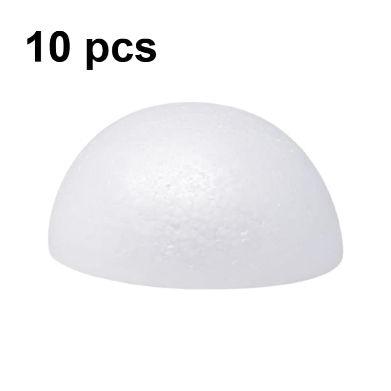 TEMU 10pcs Floral Foam Half Spheres, 4-inch Artificial Flower Half Sphere Foam Balls, White Round Foam Balls For Party Decor Supplies, Wedding Bouquet Stand, Plant Bouquet