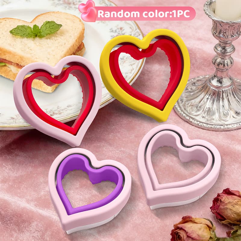 TEMU 1pc Random-colored Stainless Steel Sandwich Cutter And Sealer - Sandwiches, , And More - Back To School Lunch .valentine's Day Gifts