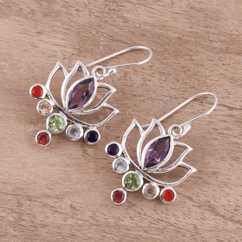 TEMU Stylish And Artistic Lotus-shaped Earrings, Perfect Gifts For Halloween, Christmas, Thanksgiving, Birthdays, Celebrations, Anniversaries, And Special Occasions, Without Battery