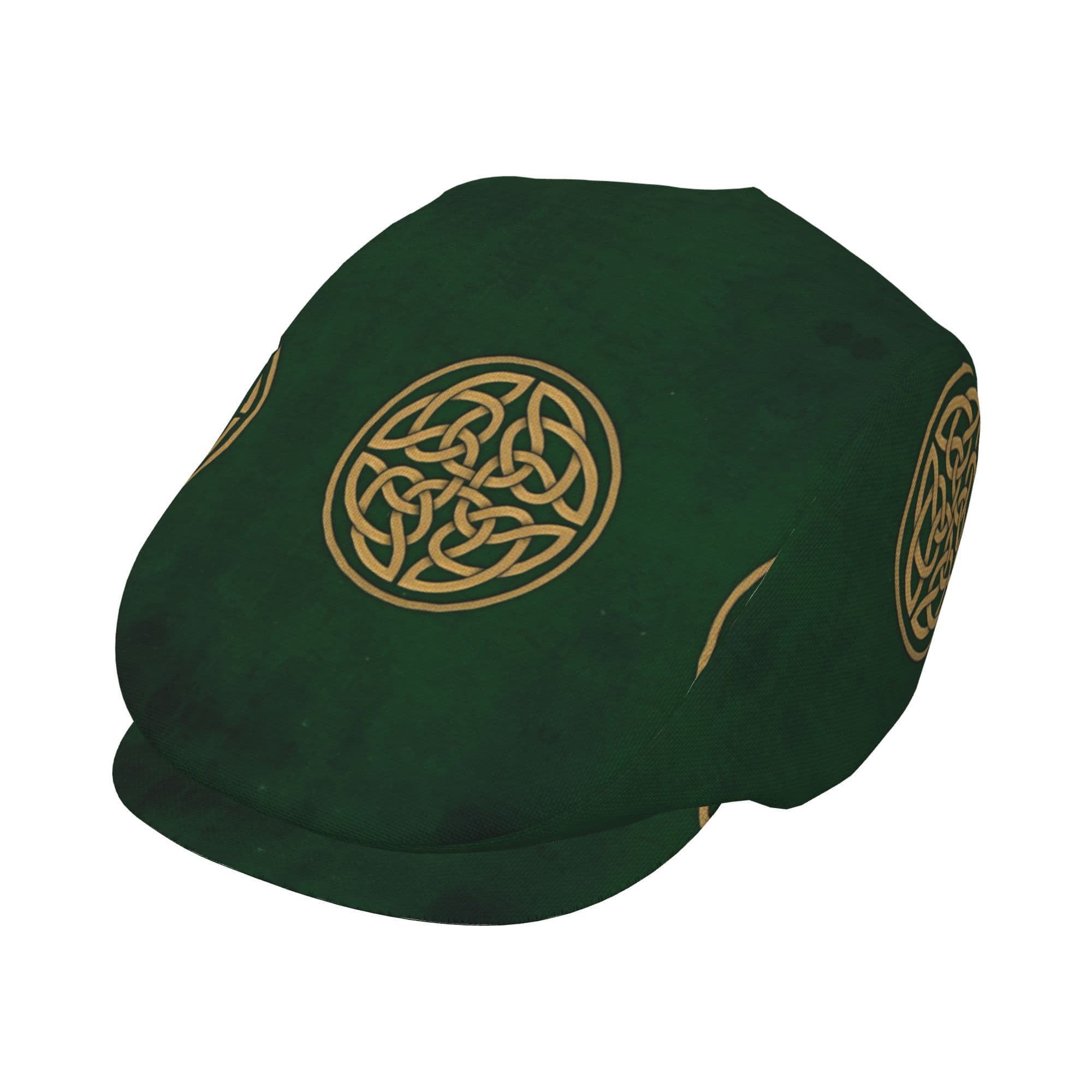 TEMU 1pc Celtic Knot & Emerald Print Hat For - Irish-themed Unisex With Golden , Pattern (emerald Green), Lightweight Wear, 5-layer Design - St. 's Day, Weddings, Themed Events