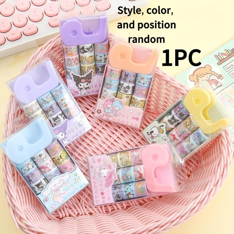 TEMU Random 1 Small Box Mini Washi Tape Diy Stickers, Cute