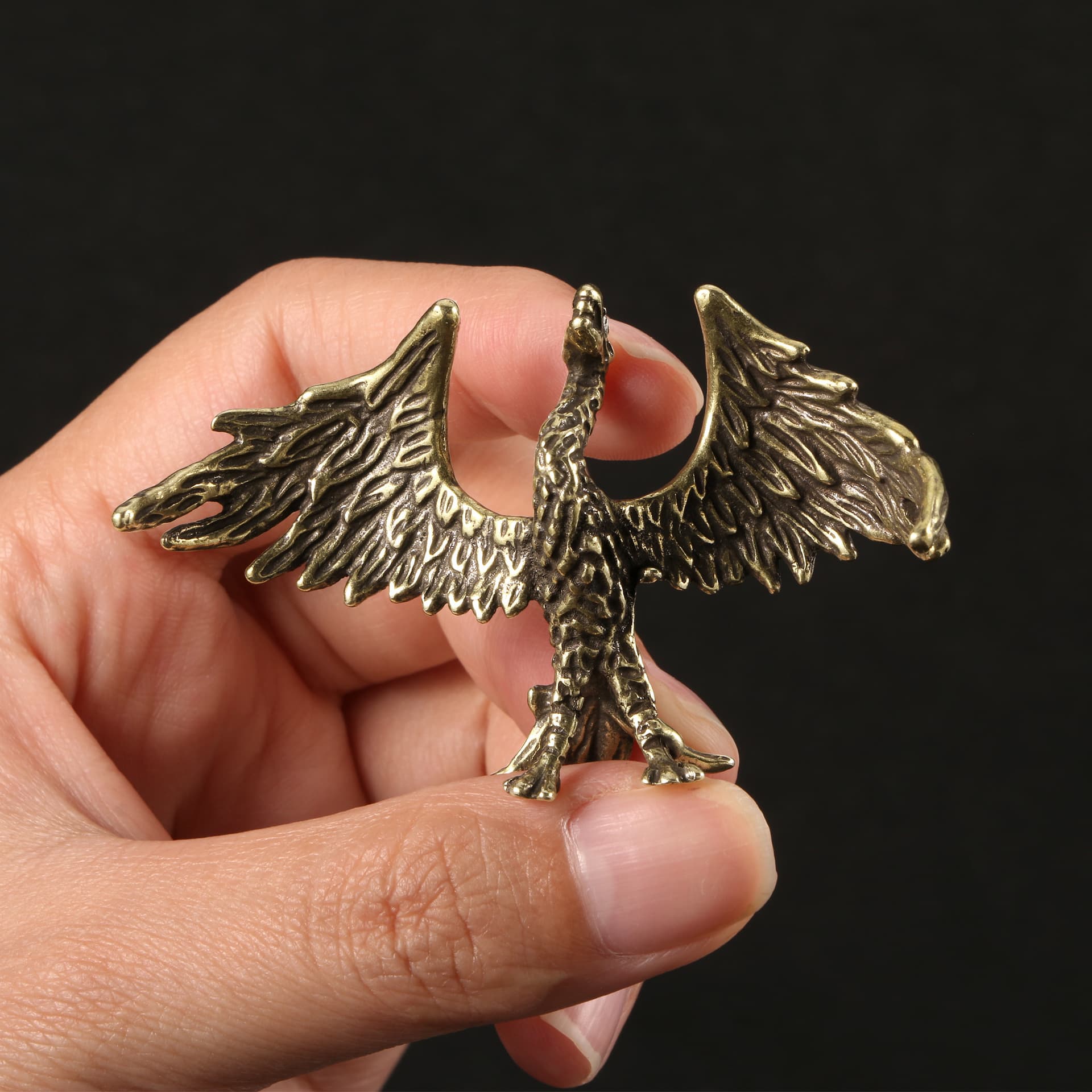 TEMU Halloween Decor Phoenix Brass Figurine Craft For , Gift, Desktop, Living Room, Christmas Decoration