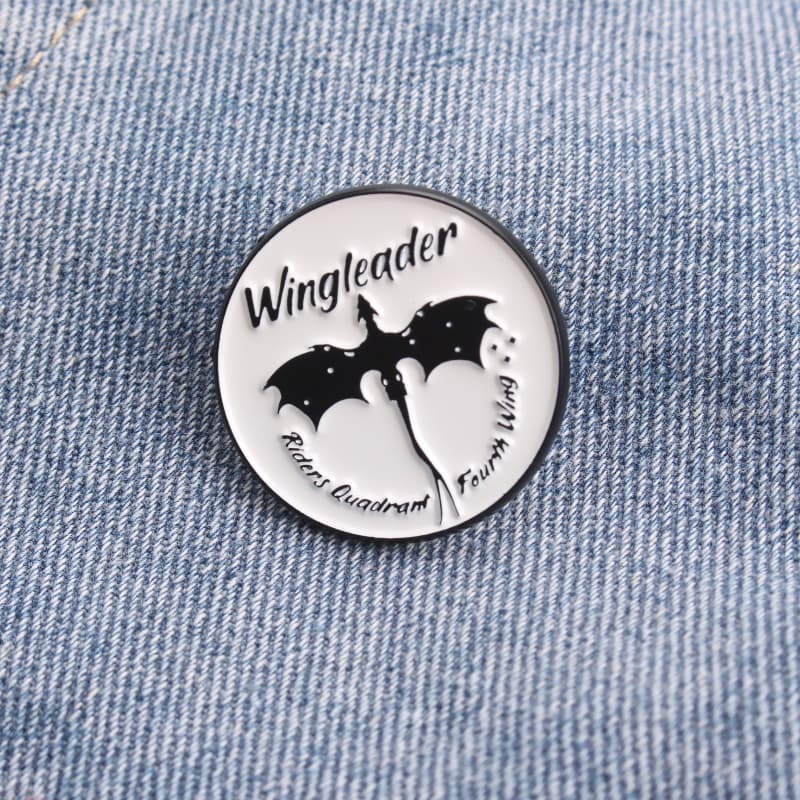 TEMU A Enamel Pin Featuring A Nostalgic Dragon Theme, Showcasing The Design Of ' Fourth Wing'. This For Fantasy And Retro Style Piece An Ideal Gift For Fans Of For Fantasy Literature And