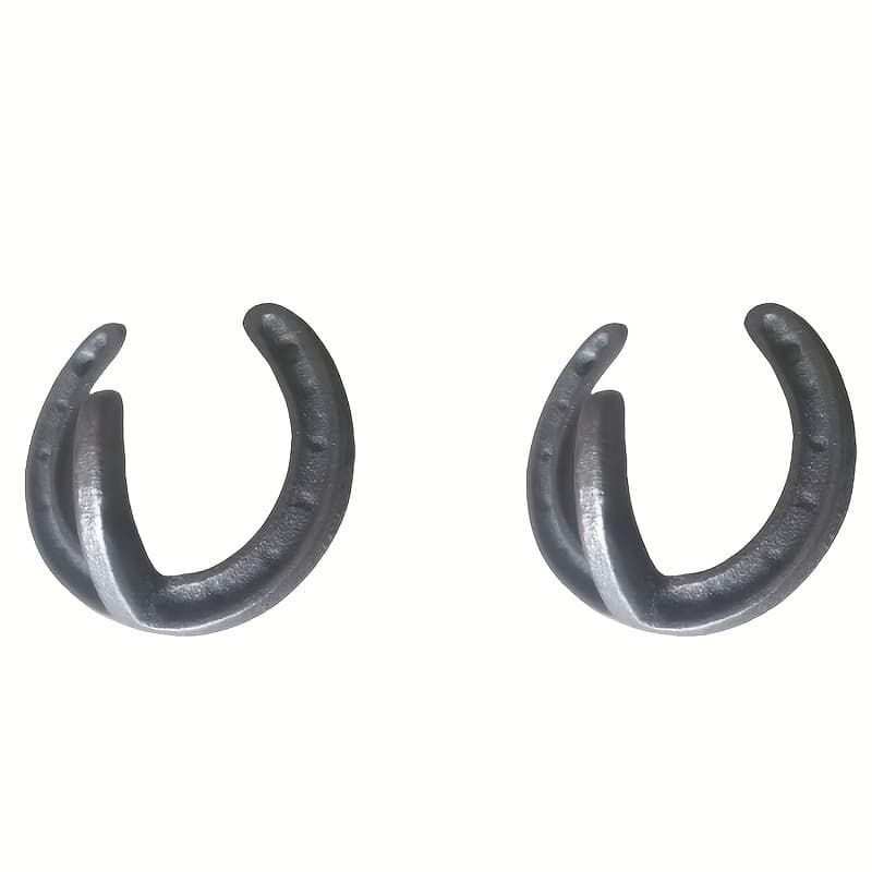 TEMU 2pcs Heavy-duty Horseshoe Shaped Cast Iron Decorative Hooks- Rustic Villa, Hunting, Game Room Essentials- Unique Birthday, Christmas Gift Idea For , Utility Hooks